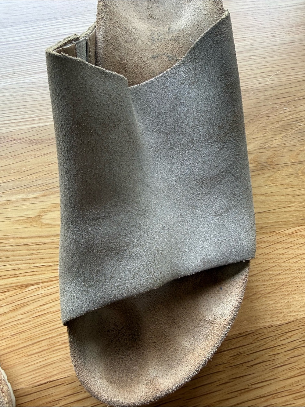 Birkenstock Papillio Namica taupe cork wedge slides Sz 41 - Picture 5 of 7